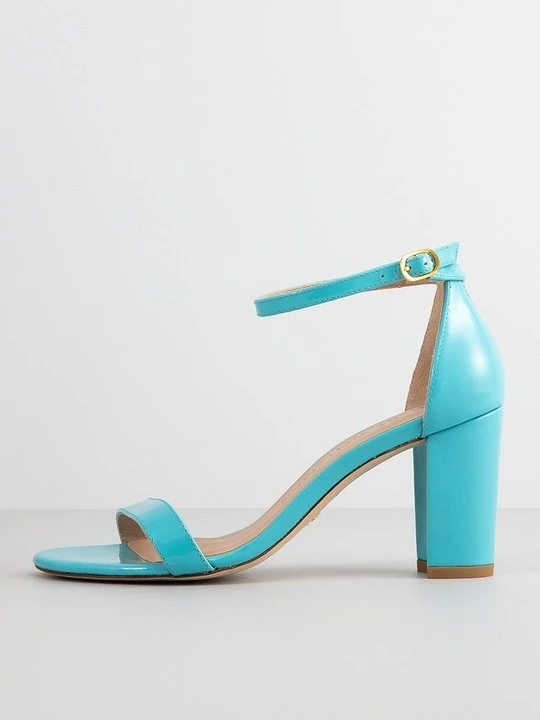 Zdjęcie produktu Sandały na obcasie Stuart Weitzman turkusowy