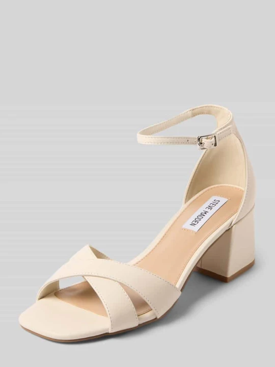Zdjęcie produktu Sandały na obcasie ze skóry model 'Fergie-L' Steve Madden Écru
