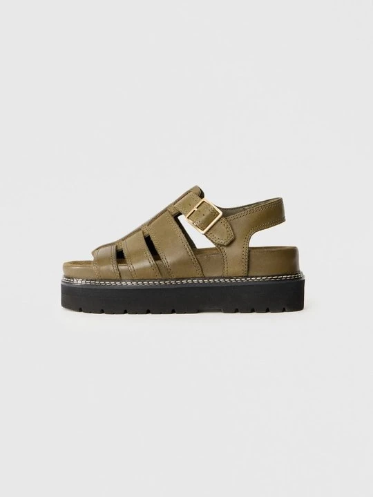 Zdjęcie produktu Sandały na platformie Clarks oliwkowy