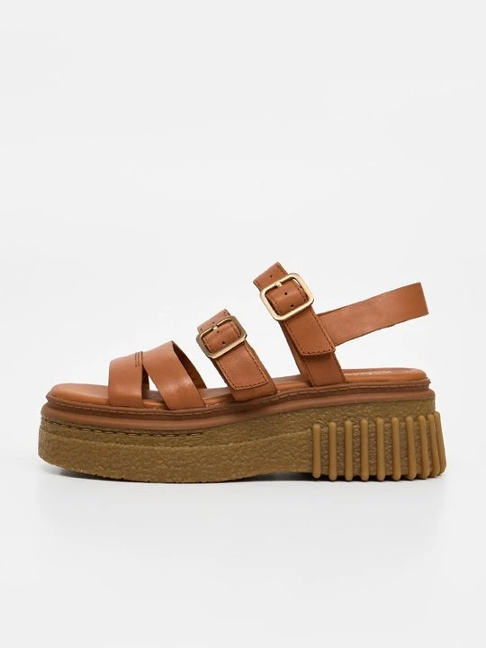 Zdjęcie produktu Sandały na platformie Clarks brązowy