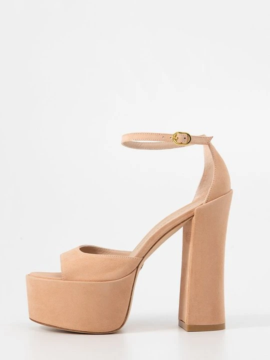 Zdjęcie produktu Sandały na platformie Stuart Weitzman beżowy