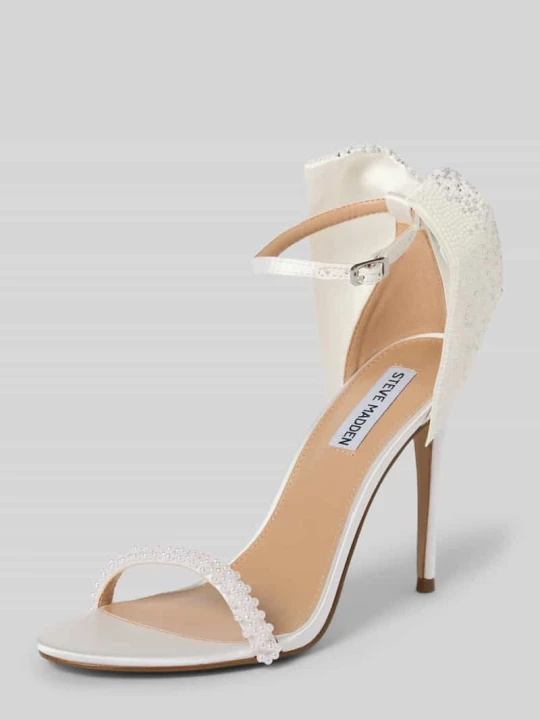Zdjęcie produktu Sandały na szpilce z perełkami model ‘ELLAROSA’ Steve Madden Złamany biały