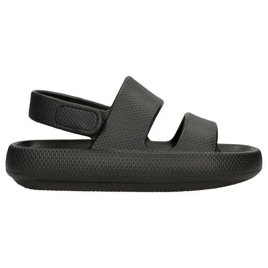 Zdjęcie produktu Czarne gumowe sandały relaks zapinane na rzep r 74031-11