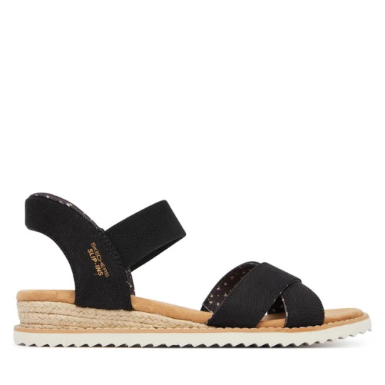 Zdjęcie produktu Sandały Skechers BOBS Desert Kiss - Golden Lily 114418/BLK Czarny