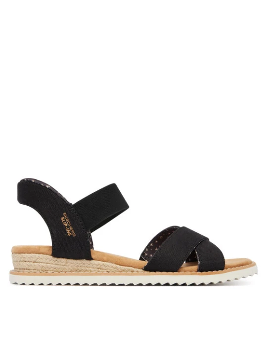 Zdjęcie produktu Sandały Skechers BOBS Desert Kiss - Golden Lily 114418 / BLK Czarny