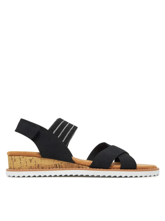 Zdjęcie produktu Sandały Skechers BOBS Desert Kiss-Shore Enough 114130 / BLK Czarny