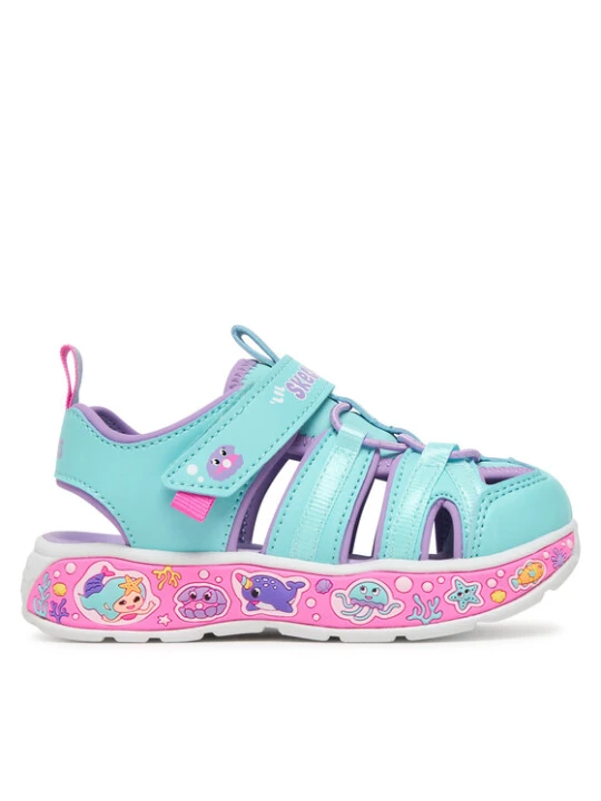 Zdjęcie produktu Sandały Skechers Play Scene Splash - Cute Crew 303162N / TQLV Niebieski