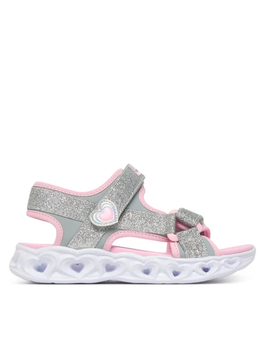 Zdjęcie produktu Sandały Skechers S-Lights: Heart Lights Sandal - Sugar Sparks 303114L / SLPK Srebrny