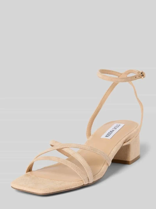 Zdjęcie produktu Sandały skórzane na słupku model ‘GLEAMS’ Steve Madden Piaskowy
