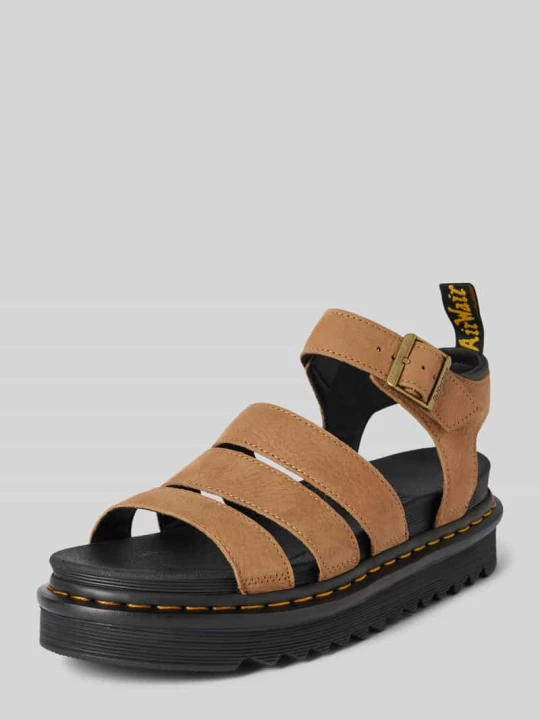 Zdjęcie produktu Sandały skórzane z podeszwą na platformie Dr. Martens Beżowy