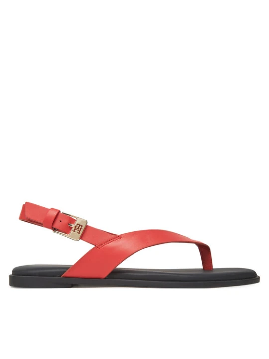 Zdjęcie produktu Sandały Tommy Hilfiger Color Block Thong Flat Sandal FW0FW08883 Pomarańczowy