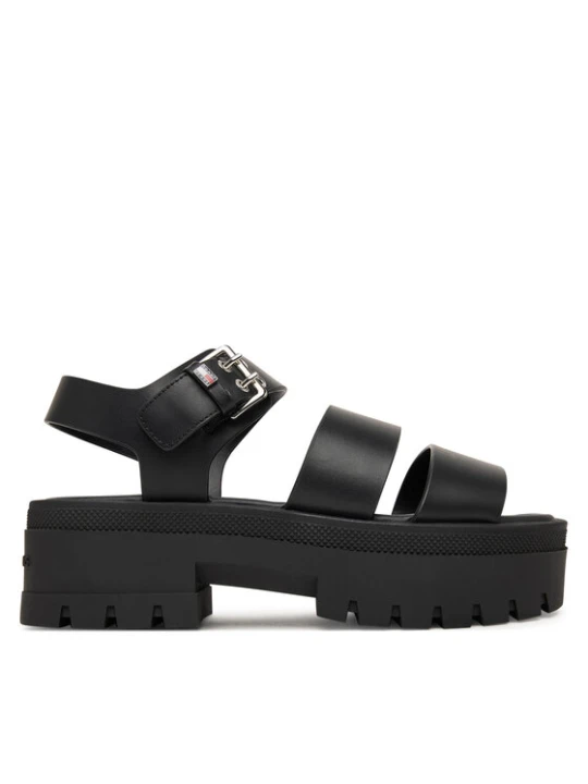 Zdjęcie produktu Sandały Tommy Jeans Tjw Straps Leather Max Sandal EN0EN02944 Czarny
