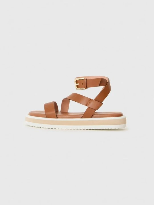Zdjęcie produktu Sandały z cholewką Pollini brązowy