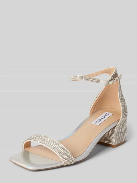 Zdjęcie produktu Sandały z obszyciem kamieniami stras model ‘GENA’ Steve Madden Srebrny