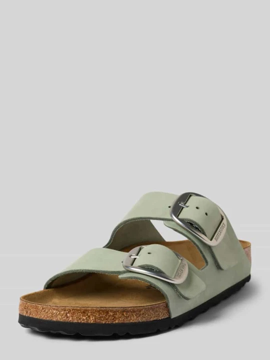 Zdjęcie produktu Sandały ze skóry model ‘Arizona Big Buckle’ Birkenstock Jasnozielony