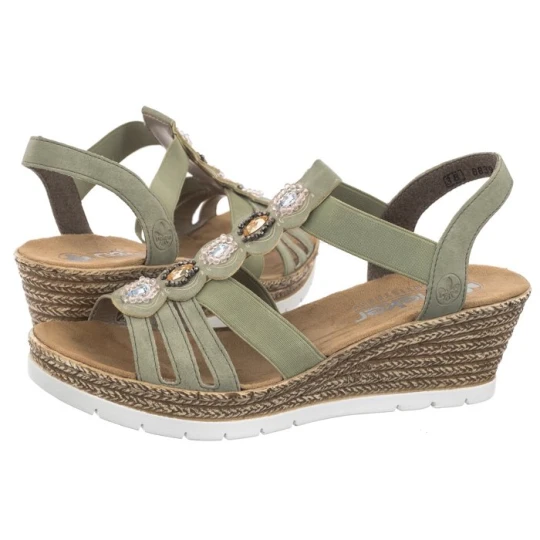 Zdjęcie produktu Sandały Zielone 619B2-52 Green (RI173-a) Rieker