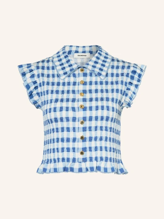 Zdjęcie produktu Sandro Bluzka Z Falbanami blau