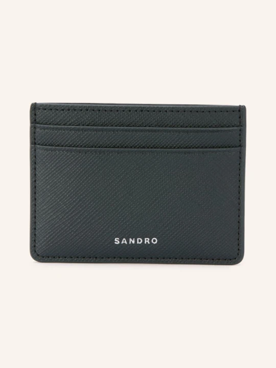 Zdjęcie produktu Sandro Etui Na Karty Ze Skóry Saffiano gruen CZIEMNOSZARY