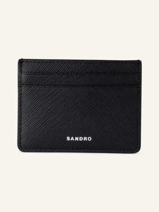 Zdjęcie produktu Sandro Etui Na Karty Ze Skóry Saffiano schwarz CZARNY