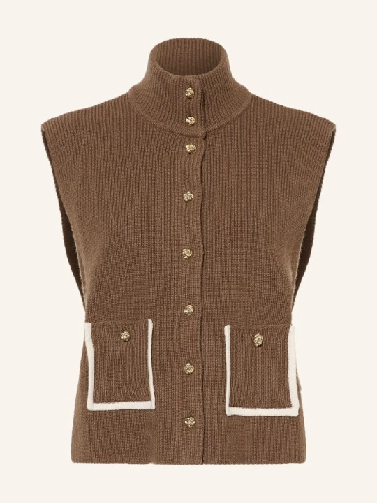 Zdjęcie produktu Sandro Kamizelka Z Dzianiny beige
