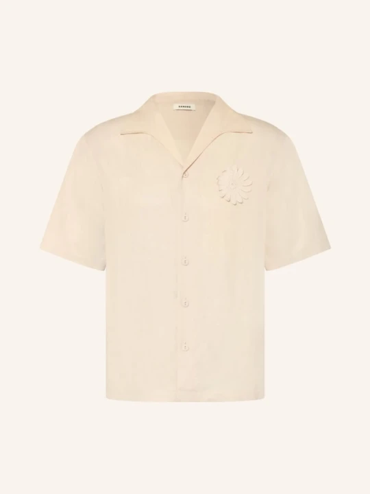 Zdjęcie produktu Sandro Koszula Wypoczynkowa O Kroju Regular Fit beige
