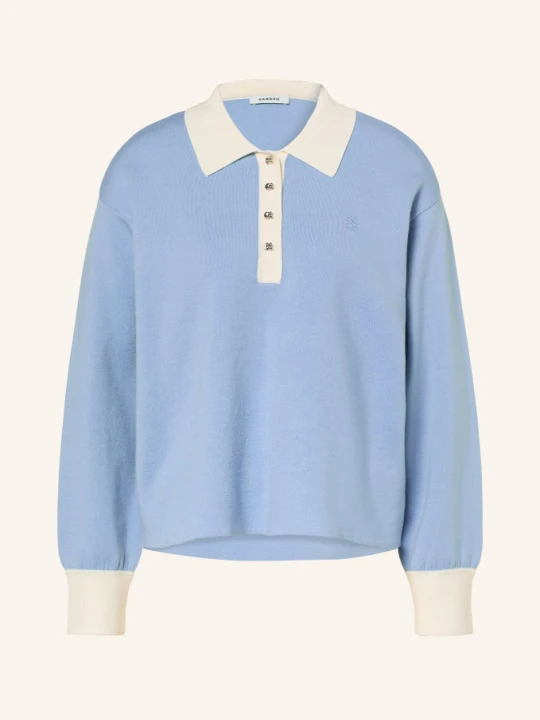 Zdjęcie produktu Sandro Koszulka Polo Z Dzianiny blau