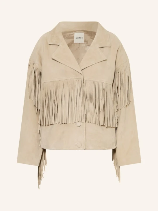 Zdjęcie produktu Sandro Kurtka Skórzana beige