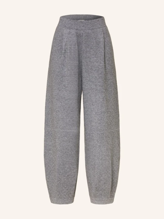 Zdjęcie produktu Sandro Spodnie Z Dzianiny Z Kamyczkami Ozdobnymi grau SZARY