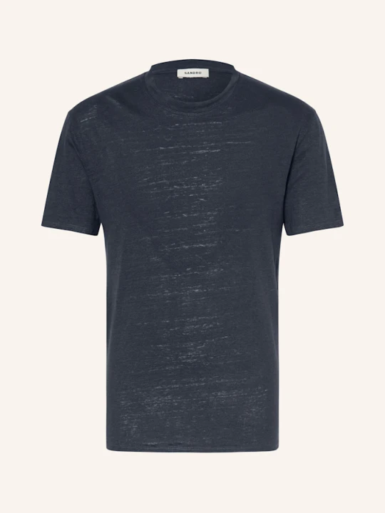 Zdjęcie produktu Sandro T-Shirt Z Lnu blau GRANATOWY