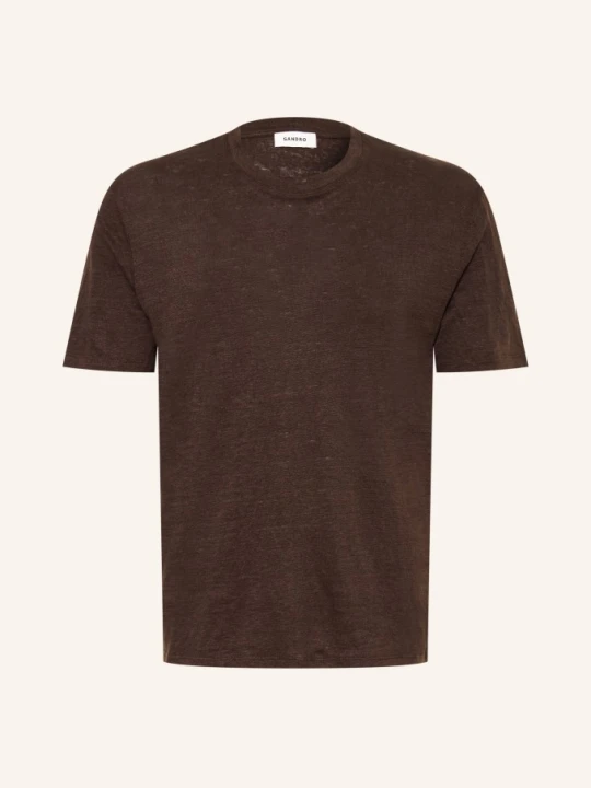 Zdjęcie produktu Sandro T-Shirt Z Lnu braun CIEMNOBRĄZOWY