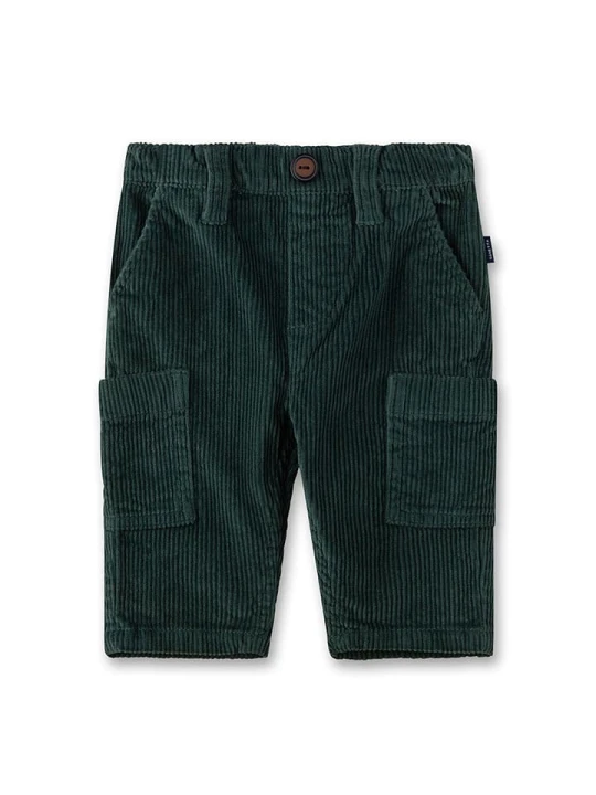 Zdjęcie produktu Sanetta Kidswear Bojówki sztruksowe w kolorze zielonym rozmiar: 68