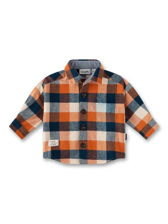 Zdjęcie produktu Sanetta Kidswear Koszula w kolorze beżowo-pomarańczowo-granatowym rozmiar: 92