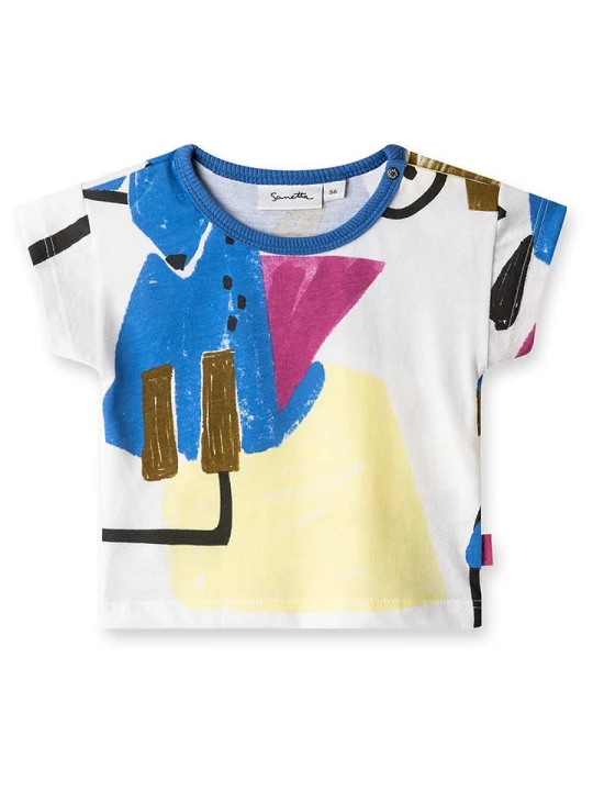 Zdjęcie produktu Sanetta Kidswear Koszulka w kolorze białym ze wzorem rozmiar: 92