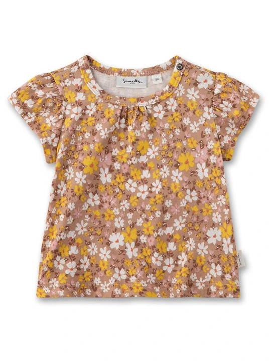 Zdjęcie produktu Sanetta Kidswear Koszulka w kolorze jasnobrązowo-żółtym rozmiar: 80