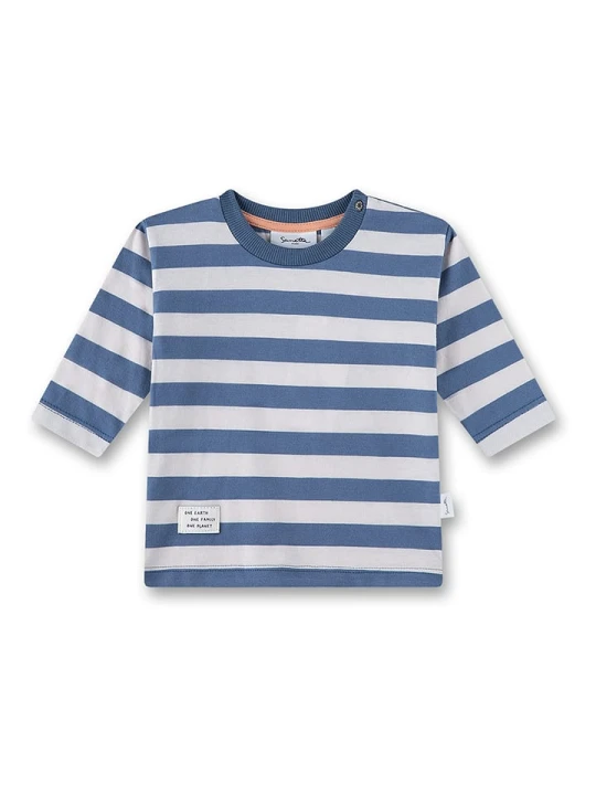 Zdjęcie produktu Sanetta Kidswear Koszulka w kolorze niebiesko-białym rozmiar: 128