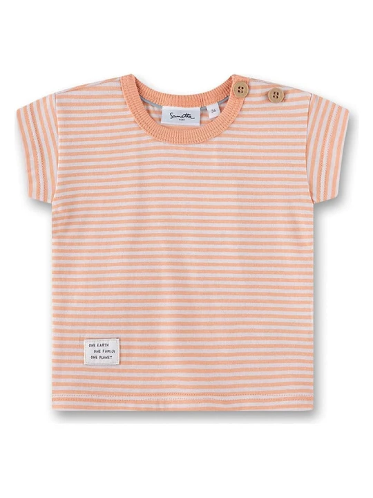 Zdjęcie produktu Sanetta Kidswear Koszulka w kolorze pomarańczowo-białym rozmiar: 80