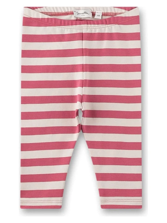 Zdjęcie produktu Sanetta Kidswear Legginsy w kolorze jasnoróżowo-kremowym rozmiar: 116