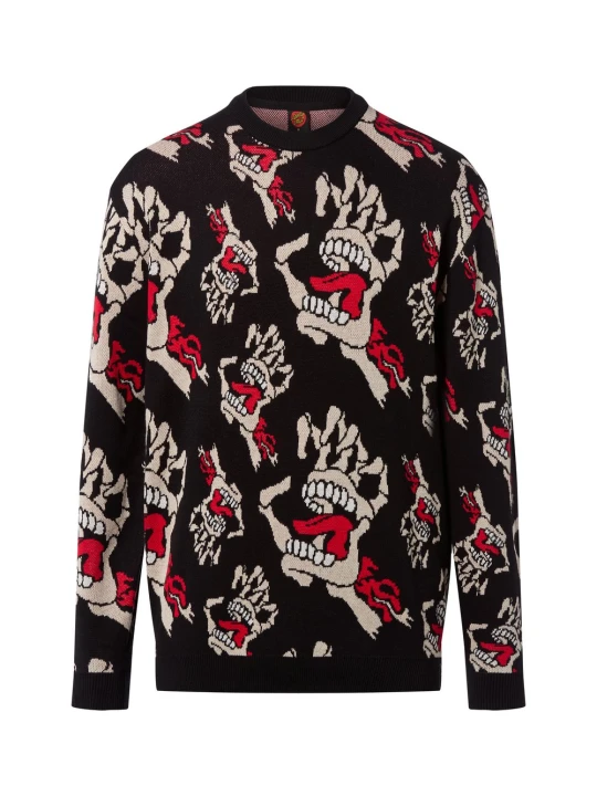 Zdjęcie produktu Santa Cruz Sweter - Bone Hands Mężczyźni Bawełna czarny