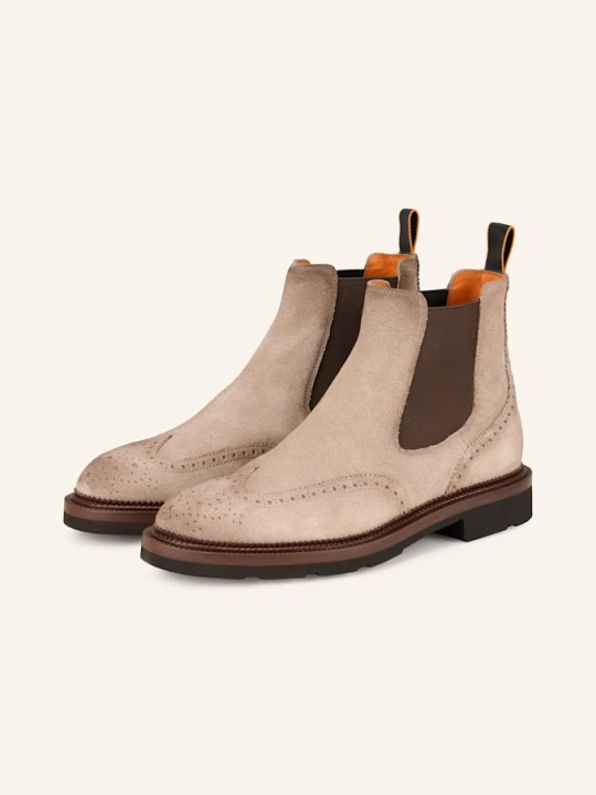 Zdjęcie produktu Santoni Botki Chelsea Kalamaboot beige