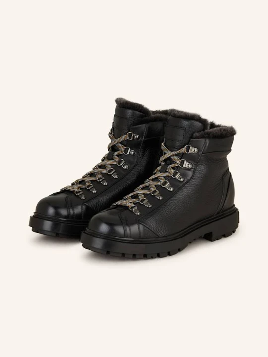 Zdjęcie produktu Santoni Botki Sznurowane Farah schwarz CZARNY