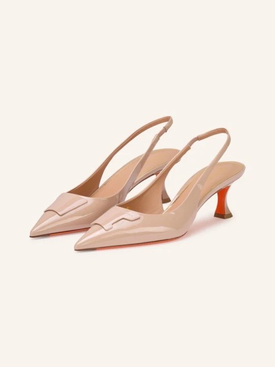 Zdjęcie produktu Santoni Czółenka Na Rzemieniu Rajwa beige BLADORÓŻOWY