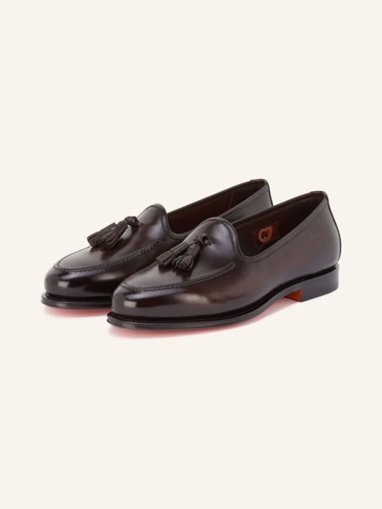 Zdjęcie produktu Santoni Loafersy Andrew braun CIEMNOBRĄZOWY