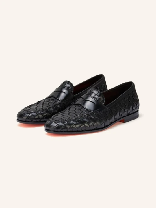 Zdjęcie produktu Santoni Penny Loafers Door Dama schwarz CZARNY