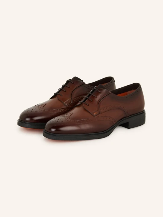 Zdjęcie produktu Santoni Obuwie Sznurowane Easy-Brog braun CIEMNOBRĄZOWY