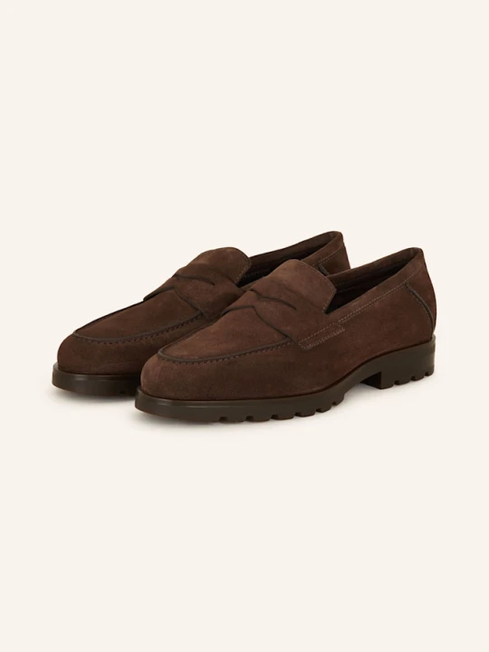 Zdjęcie produktu Santoni Penny Loafers Rock braun CIEMNOBRĄZOWY