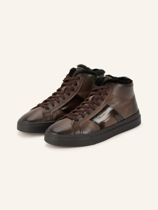 Zdjęcie produktu Santoni Wysokie Sneakersy braun CIEMNOBRĄZOWY