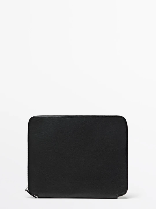 Zdjęcie produktu Saszetka L Ze Skóry Nappa - Czarny - Massimo Dutti - Male
