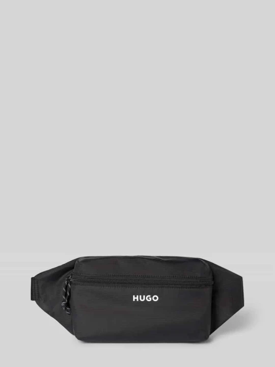 Zdjęcie produktu Saszetka nerka z nadrukiem z logo model 'EVERETT BUMBAG' Hugo Czarny