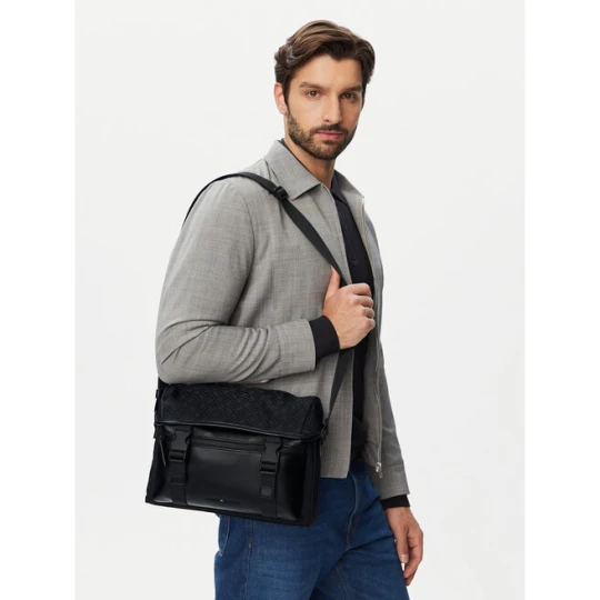 Zdjęcie produktu Saszetka Tommy Hilfiger Th Nylon Jacquard Satchel AM0AM14404 Czarny