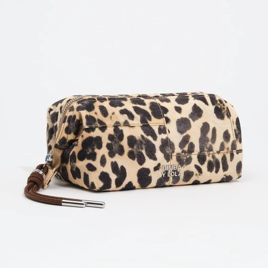 Zdjęcie produktu Saszetka zapięciem typu portmonetka średnia nylon Leopard naturalna BIMBA Y LOLA